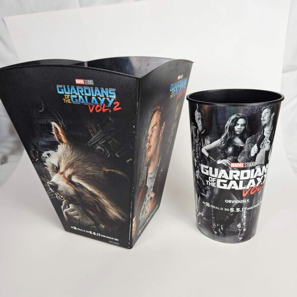 Guardians of the Galaxy Vol 2 Popcorn Bucket and Cup Cinemark limited edition - Picture 1 of 10